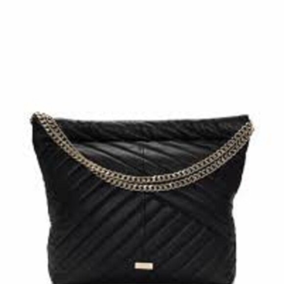 Vince Camuto Pehri Large Quilted Black Leather Hobo Shoulder Bag-24 HR SALE - Picture 6 of 6